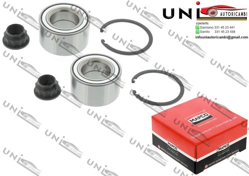 Kit Cuscinetto Ruota Assale Anteriore Bilaterale / Toyota Avensis Verso da 2001 / Toyota Echo 2 volumi / Coda spiovente / Tre volumi da 1999 / Toyota IQ da 2009 / Toyota Picnic da 1996