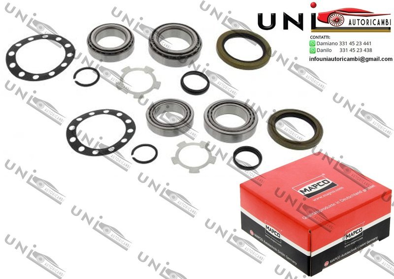 Kit Cuscinetto Ruota Assale Anteriore / Posteriore Bilaterale / Toyota 4 Runner da 1987 / Toyota Land Cruiser / 80 / Hardtop / Pick-up da 1969 / VW Taro da 1989