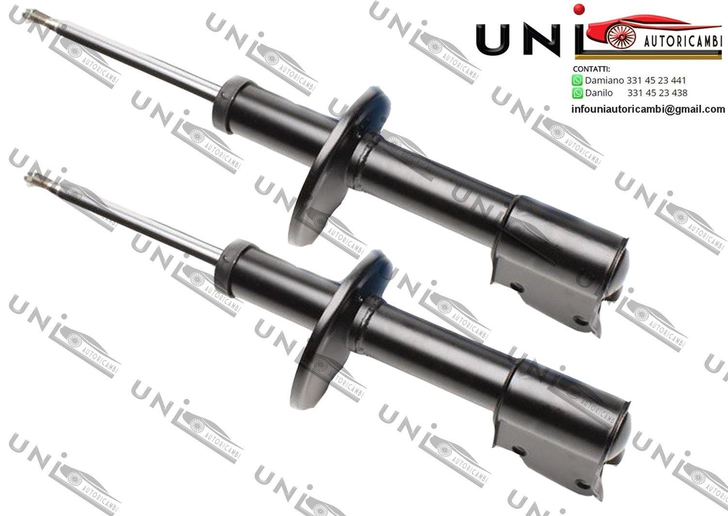 2x Ammortizzatori Anteriori Normali a Gas RENAULT CLIO I 54mm (B/C57_, 5/357_) dal 05.90 - 09.98​