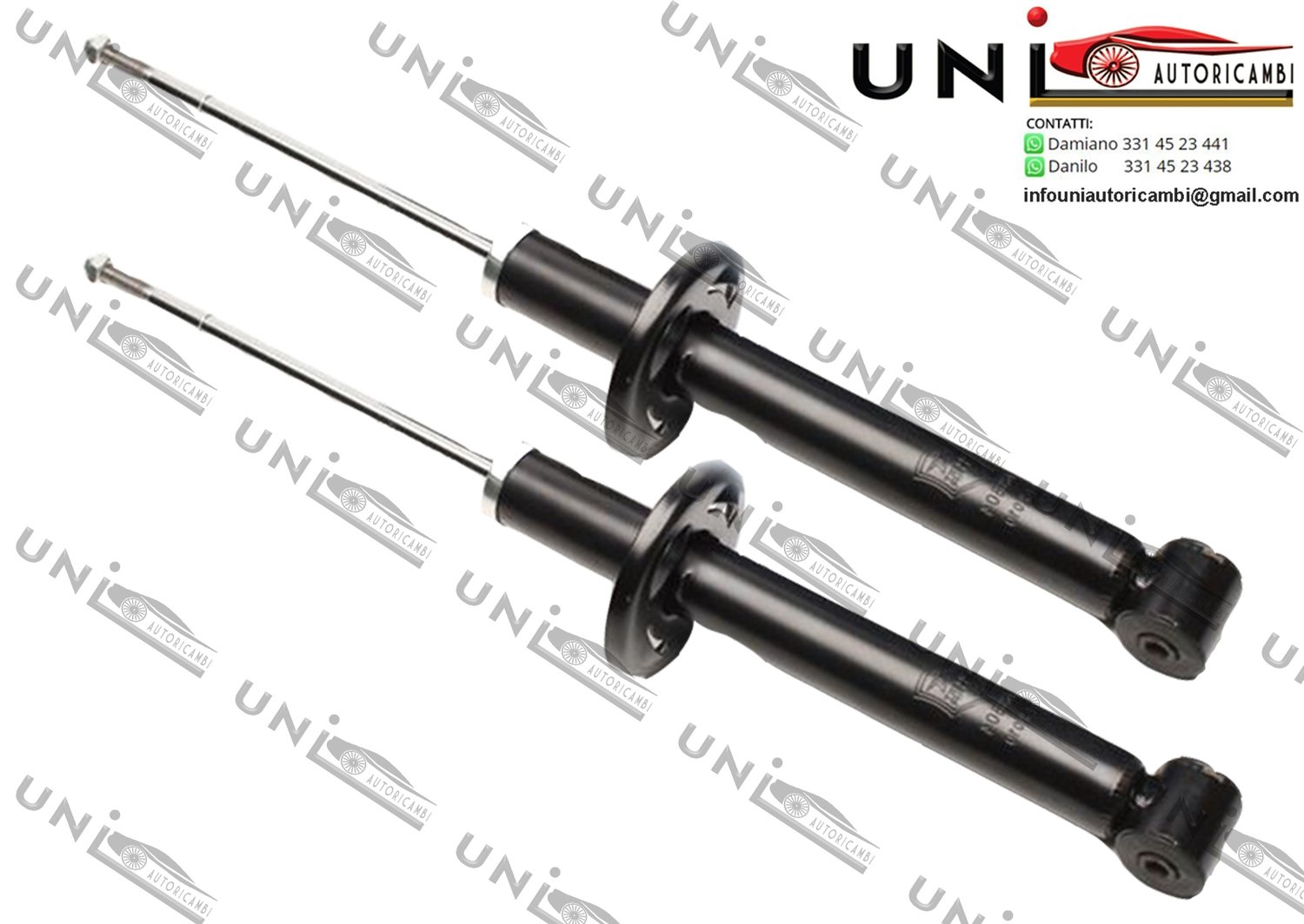 2x Ammortizzatori Posteriori Normali a Gas 	Seat Ibiza, Cordoba/ VW Polo, Golf II+III incl. Variant Syncro (6N, 6N2 ,6K, 19E 4x4, 1HXO 4x4) dal 1993