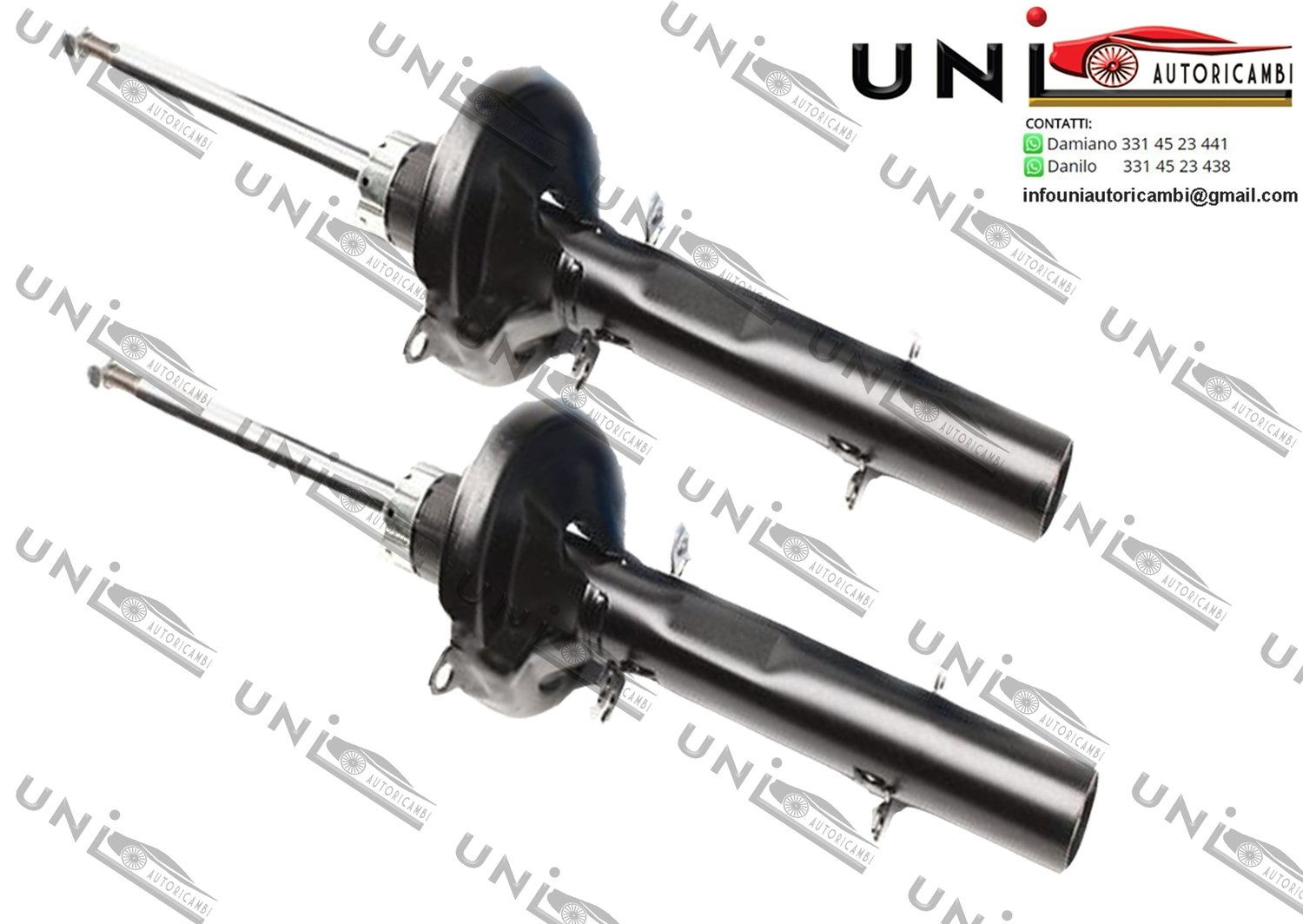 2x Ammortizzatori Anteriori Normali a Gas per: Audi A3 8L 09.1996 Seat Leon 1M dal 1997 Seat Toledo II dal 1998​ Skoda Octavia 1U dal 1996 VW BORA 1J dal 1998 VW GOLF 4 IV dal 1997 NEW BEETLE dal 1998