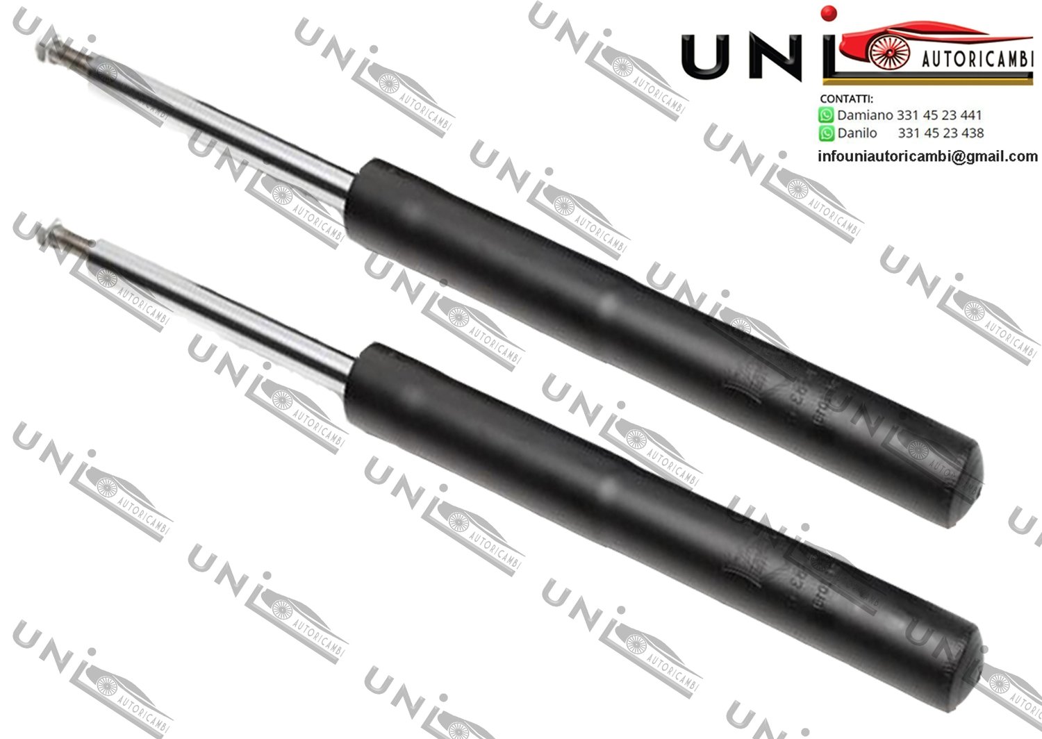 2x Ammortizzatori Anteriori Normali a Gas VW Polo / Derby / Audi 50 (86C, 86C, 80) dal 1977