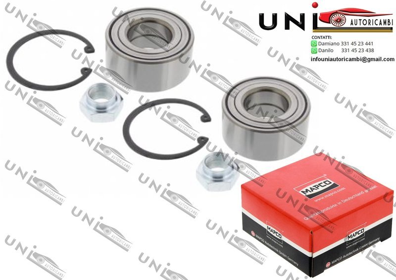 Kit 2 Cuscinetti Ruota Assale Anteriore / Citroën AX da 1987 / Citroën C15 da 1984 / Citroën Saxo da 1996 / Citroën Visa da 1984 / Citroën ZX / Break da 1991 / Peugeot 309 I / II da 1985