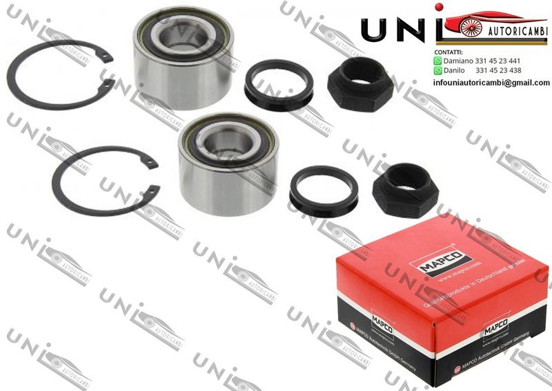 Kit 2 Cuscinetto Ruota Assale Posteriori / Citroën AX da 1986 / Citroën Saxo da 1996 / Citroën Xantia da 1993 / Peugeot 106 I / II da 1991