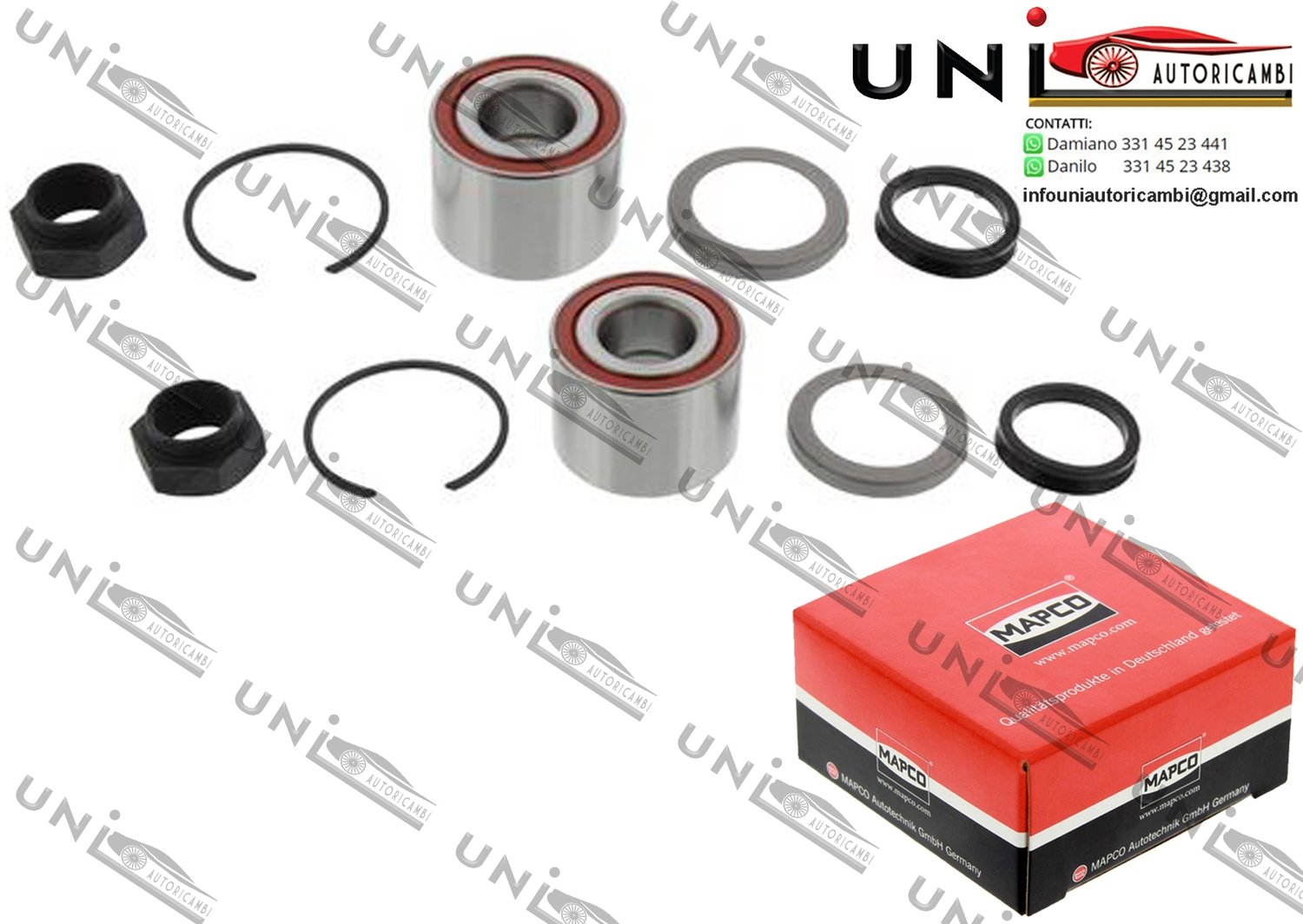 Kit Cuscinetto Ruota Assale Posteriore Bilaterale / Citroën Saxo da 1996 / Citroën Xsara / Coupé da 1997 / Peugeot 106 II da 1996 / Peugeot 205 Furgonato da 1994 /