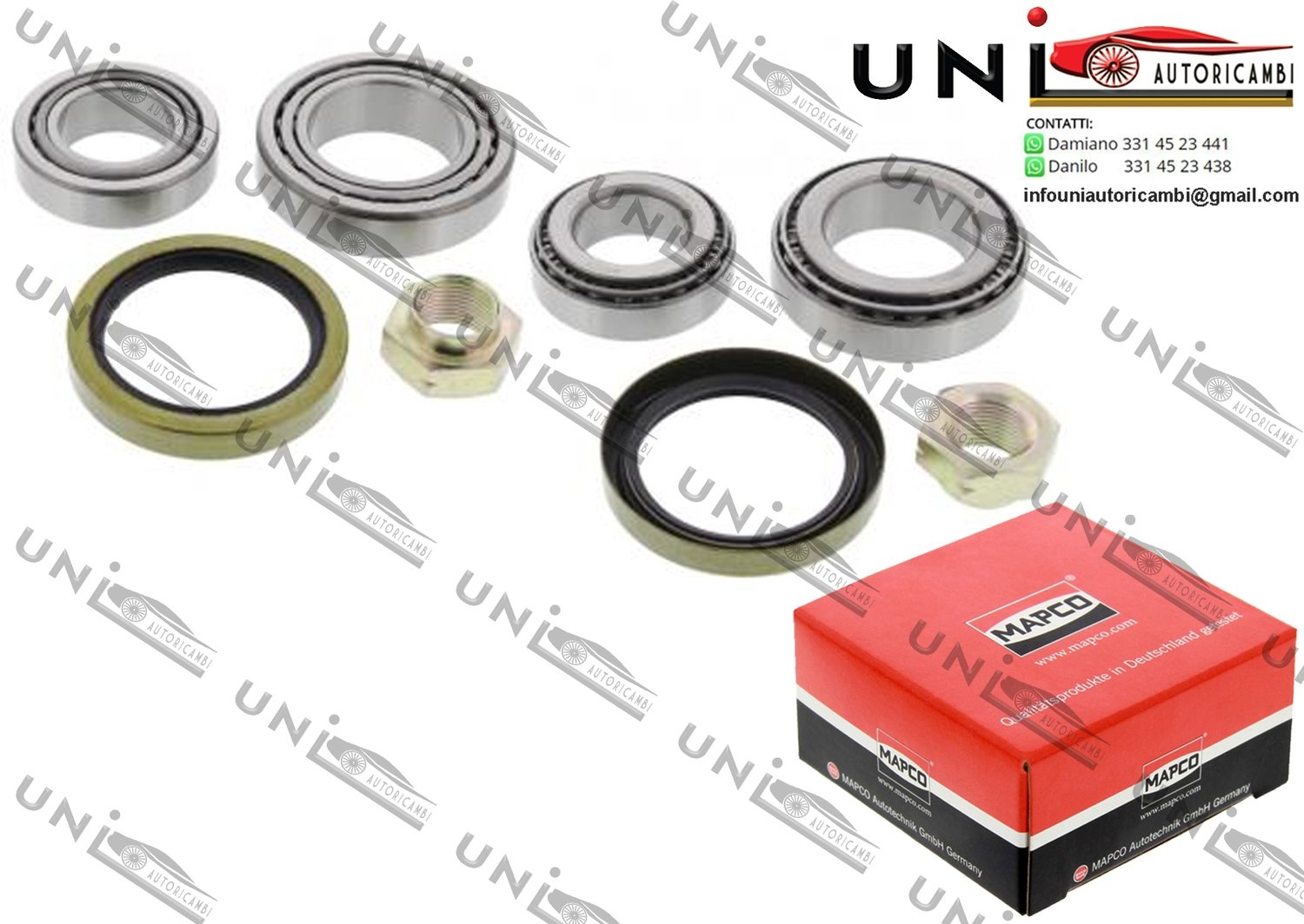 Kit Cuscinetto Ruota Assale Posteriore Destro / Fiat Ducato Furgonato / Panorama / Pianale piatto / Telaio da 1982 / Peugeot J5 Autobus / Furgonato / Pianale piatto / Telaio da 1981