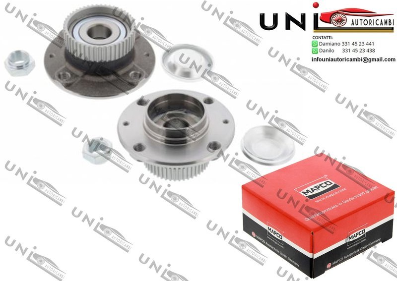 2 Mozzo Ruota Posteriori Sinistro + Desto / Peugeot 206 2 volumi / Coda spiovente / CC / SW da 1999