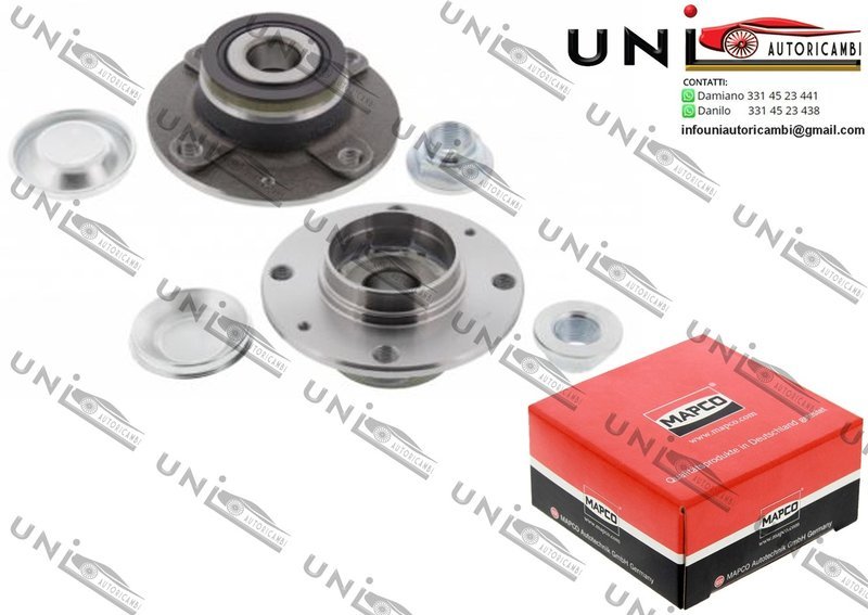 Kit 2 Mozzi Ruota con Cuscinetto Assale Posteriore Bilaterale / Citroë​n C4 Coupé​ da 2004 / Citroë​n C4​ I da 2004 / Peugeot 307 da 2000 / Peugeot 307​ Break da 2002 / Peugeot 307​ CC da 2003