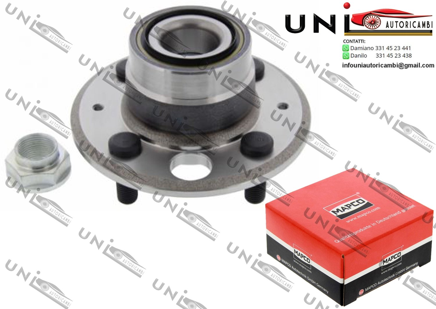 Mozzo Ruota Posteriore Bilaterale / Honda Civic V Hatchback / Tre volumi  / VI Aerodeck / Fastback / Hatchback / Tre volumi da 1991 / Honda CRX III da 1992