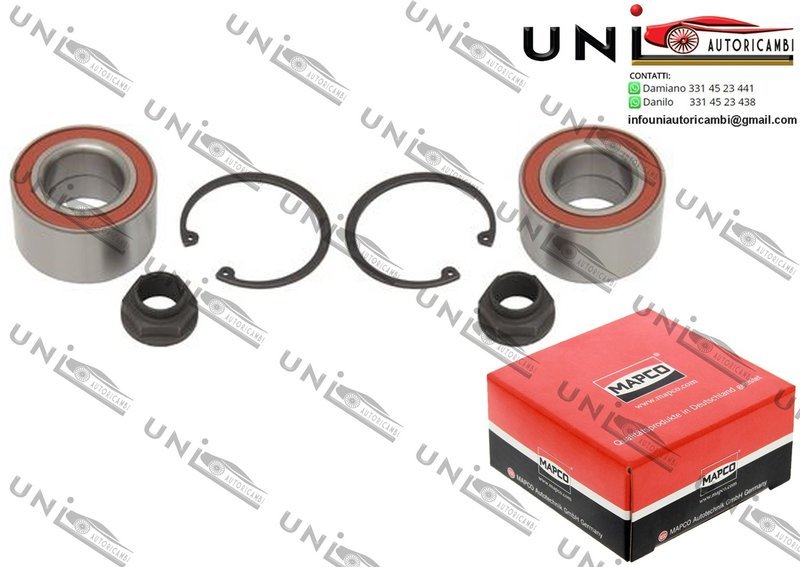 Kit 2 Cuscinetti Ruota Assale Anteriore Bilaterale / Honda CRX I / II da 1983 / Honda Integra 2 volumi / Coda spiovente da 1985 / Rover 200 Tre volumi da 1985