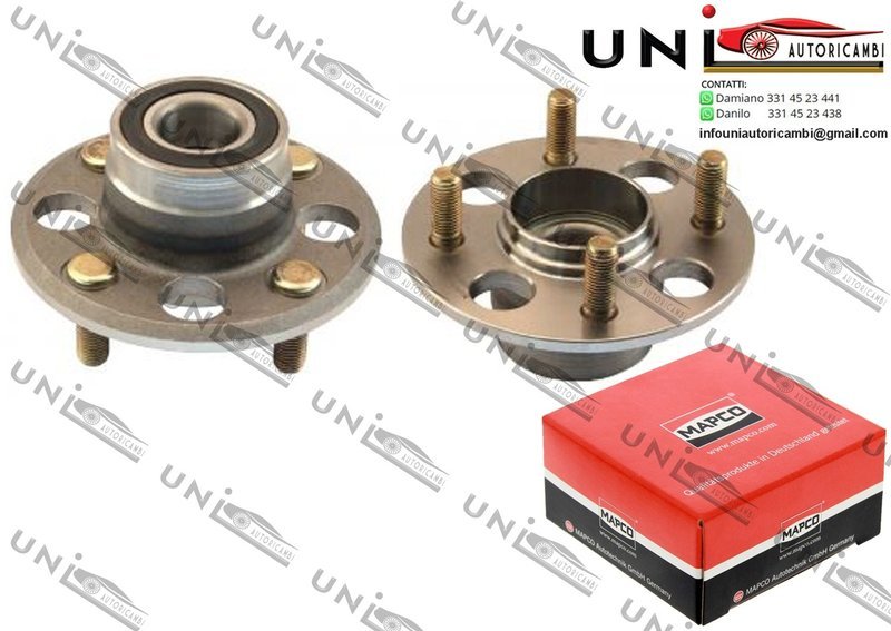 2 Mozzi Ruota Posteriori / Acura Integra 2 volumi / Coda spiovente / Coupé / Tre volumi da 1985 / Honda CRX I da 1983 / Honda Integra 2 volumi / Coda spiovente da 1985 / Rover 200 Tre volumi da 1985