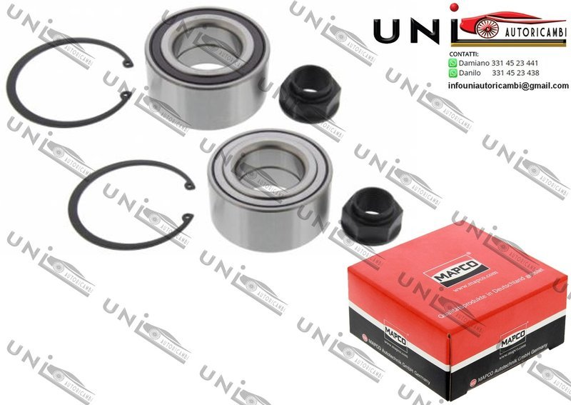 Kit 2 Cuscinetti Ruota Assale Anteriore / Honda Civic VIII Hatchback da 2005 / Honda CR-V I / II da 1999 / Honda FR-V da 2004