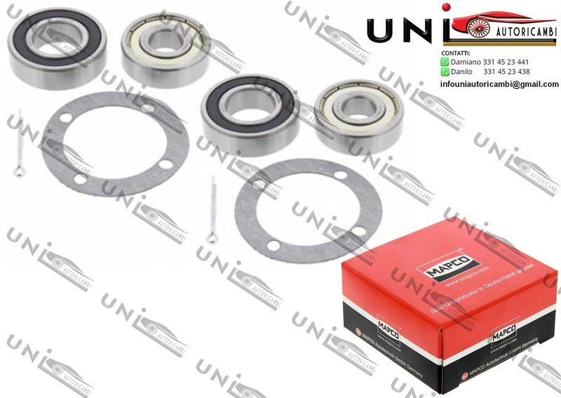 Kit 2 Cuscinetti Ruota Assale Posteriore / Daihatsu Charade II  / III / III Tre volumi da 1983 / Daihatsu Charade IV / Tre volumi da 1993