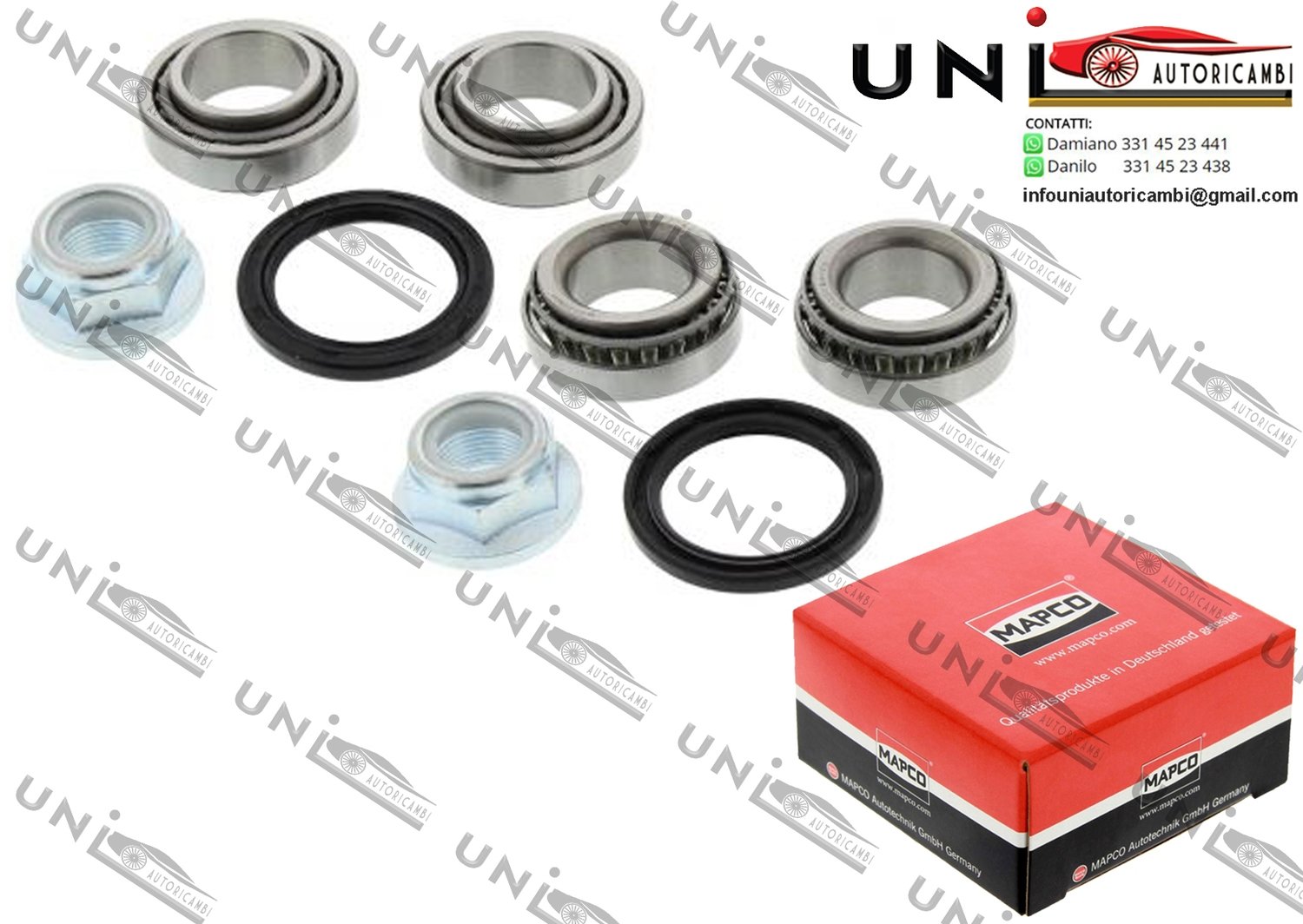 Kit 2 Cuscinetti Ruota Assale Posteriore Bilaterale / Mitsubishi Lancer III / IV / IV 2 volumi / Coda spiovente da 1986 / Mitsubishi Mirage III 2 volumi / Coda spiovente da 1988