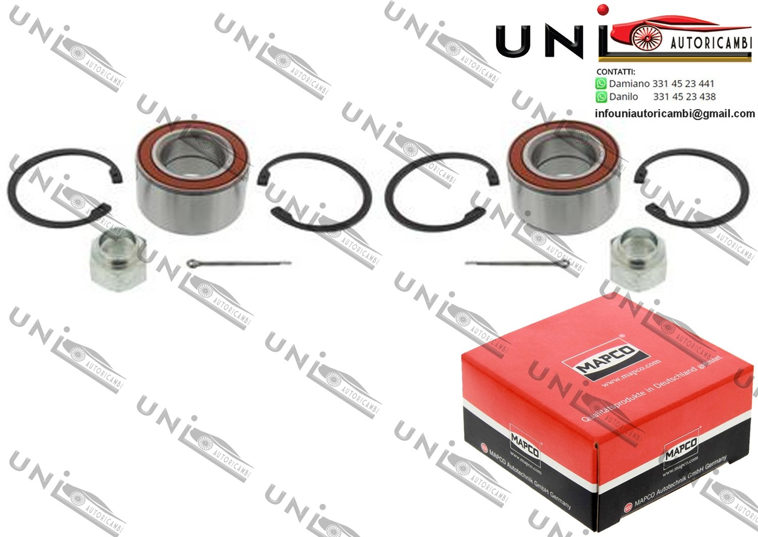 Kit Cuscinetto Ruota Assale Anteriore Bilaterale / Chevrolet Kalos / Tre volumi da 2005 / Chevrolet Lanos Tre volumi da 2005 / Daewoo Kalos / Tre volumi da 2002 / Daewoo Lanos / Tre volumi da 1997