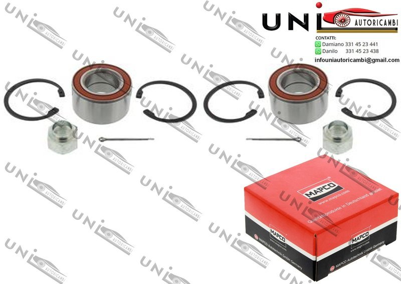 Kit Cuscinetto Ruota Assale Anteriore Bilaterale / Chevrolet Kalos / Tre volumi da 2005 / Chevrolet Lanos Tre volumi da 2005 / Daewoo Kalos / Tre volumi da 2002 / Daewoo Lanos / Tre volumi da 1997