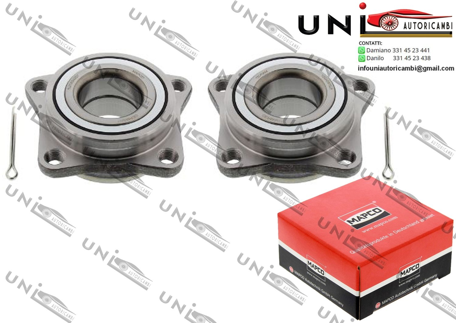 Kit Cuscinetto Ruota Assale Anteriore Bilaterale / Mitsubishi Galant V / Tre volumi da 1992 / Mitsubishi Galant VI / Station wagon da 1996