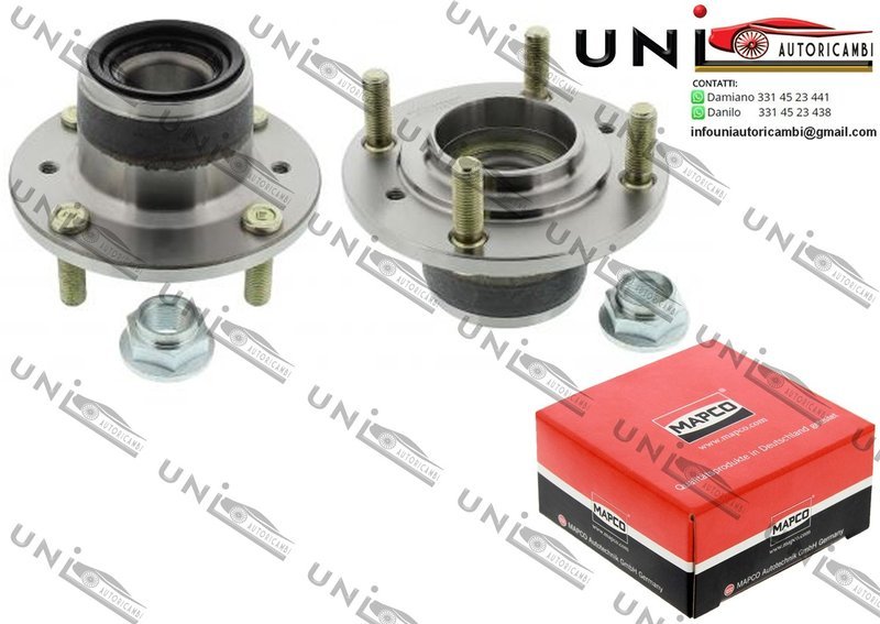 Kit 2 Mozzi  Ruota con Cuscinetto Assale Posteriore Bilaterale Sinistro + Destro  / Mitsubishi Galant IV / Tre volumi da 1987