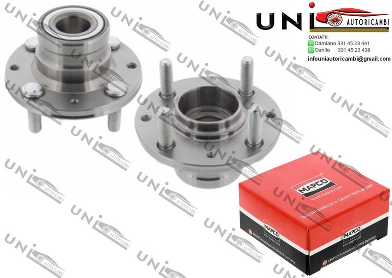 2 Mozzi Ruota con Cuscinetto Posteriore Bilaterale Sinistro + Destro / Mitsubishi Colt IV da 1992 / Mitsubishi Lancer IV 2 volumi / Coda spiovente / V / VI da 1992