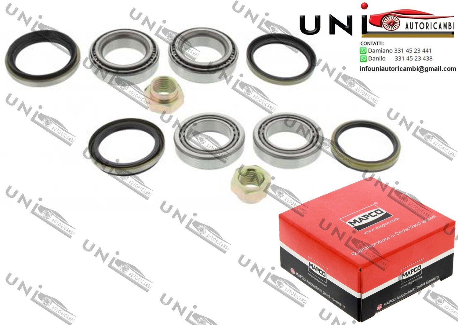 Kit Cuscinetto Ruota Assale / Kia Pride / Station wagon da 1990 / Mazda 121 I / II / III da 1987 / Mazda 323 II / II Hatchback / III / III Hatchback / III Station Wagon da 1980 / Mazda Demio da 1998