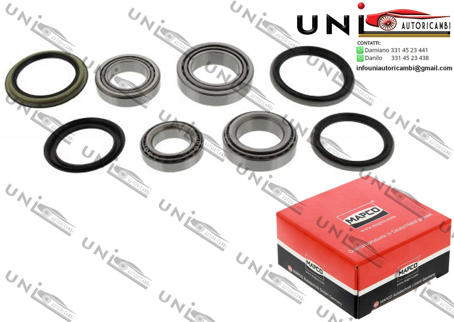 Kit Cuscinetto Ruota Assale / Kia Pregio Autobus da 1995 / Kia Retona da 1999 / Kia Sportage da 1994