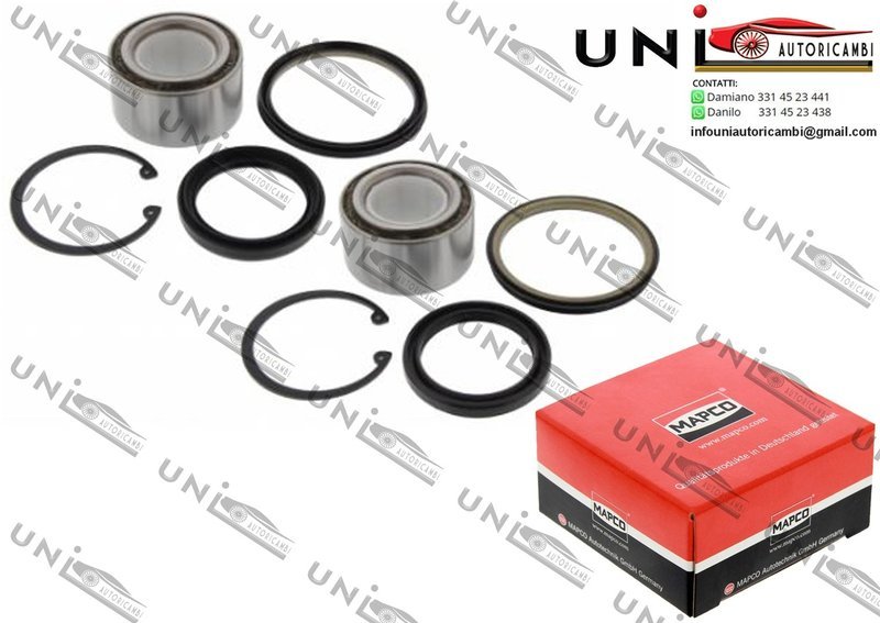 Kit Cuscinetto Ruota Assale Anteriore Bilaterale / Suzuki Grand Vitara I / II da 1998 / Suzuki Jimny da 1998 / Suzuki Samurai da 1998 / Suzuki Vitara / Cabrio da 1988 / Suzuki X-90 da 1995