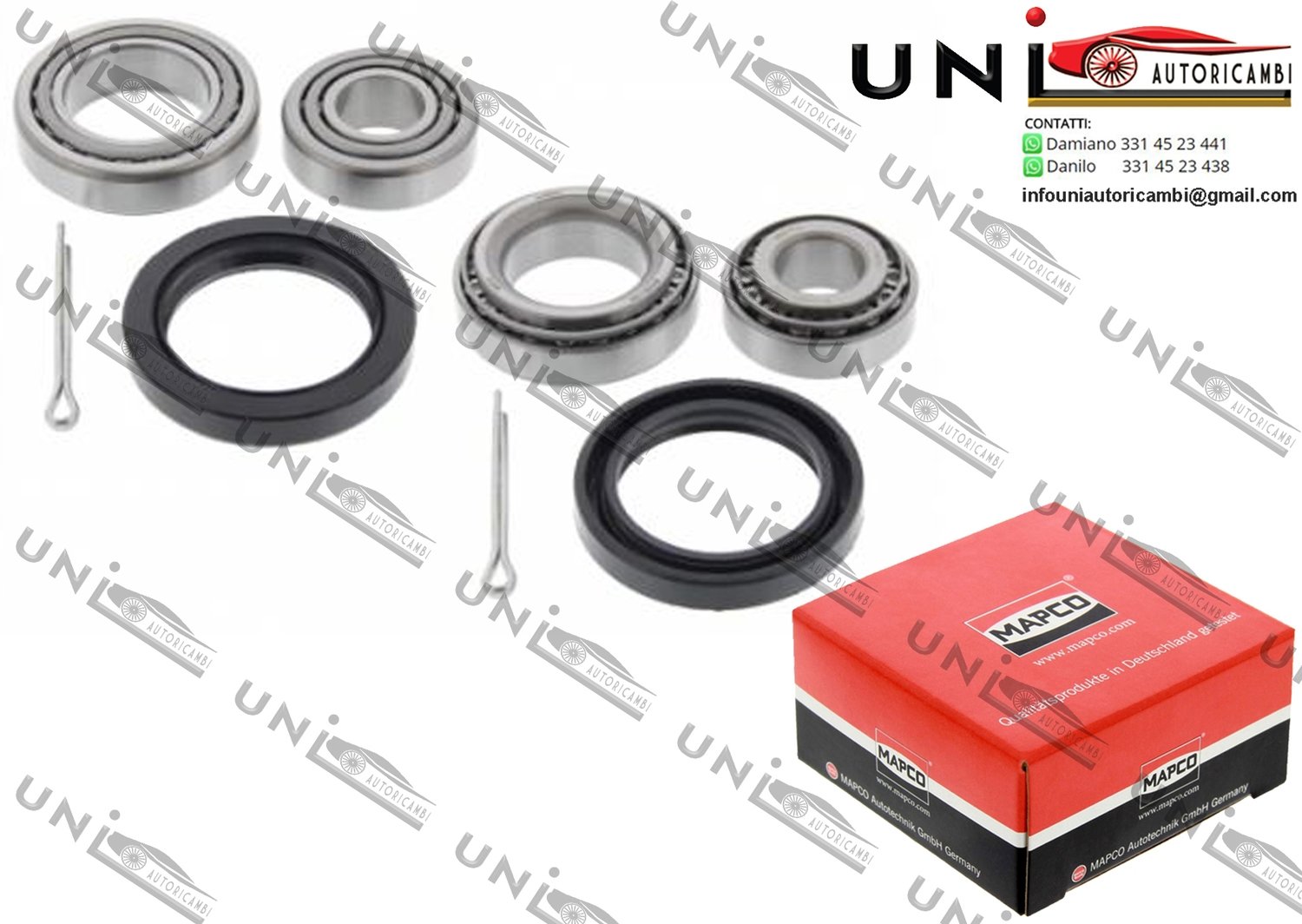 Kit Cuscinetto Ruota Assale Anteriore / Posteriore Bilaterale / Ford Capri / II / III da 1970 / Ford Consul / Coupé / Turnier da 1972 / Ford Orion I / II da 1983 / Ford P 100 I da 1982