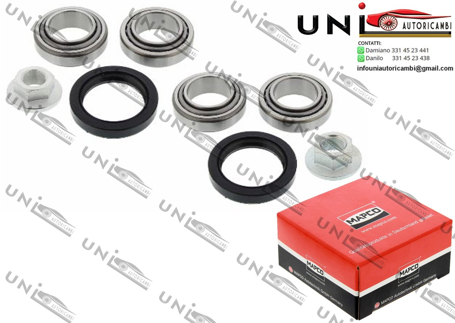 Kit Cuscinetto Ruota Assale Posteriore Bilaterale / Ford Escort Classic / Turnier da 1998 / Ford Fiesta Furgonato da 1989 / Ford Fiesta III / IV da 1989 / Ford Ka da 1996 / Ford Puma da 1997