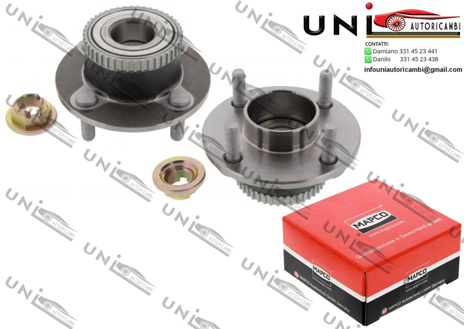 Mozzo Ruota Posteriore Bilaterale / Ford Cougar da 1998 / Ford Courier Furgonato da 1991 / Ford Fiesta Furgonato da 1989 / Ford Mondeo I / Tre volumi / II / Tre volumi da 1993