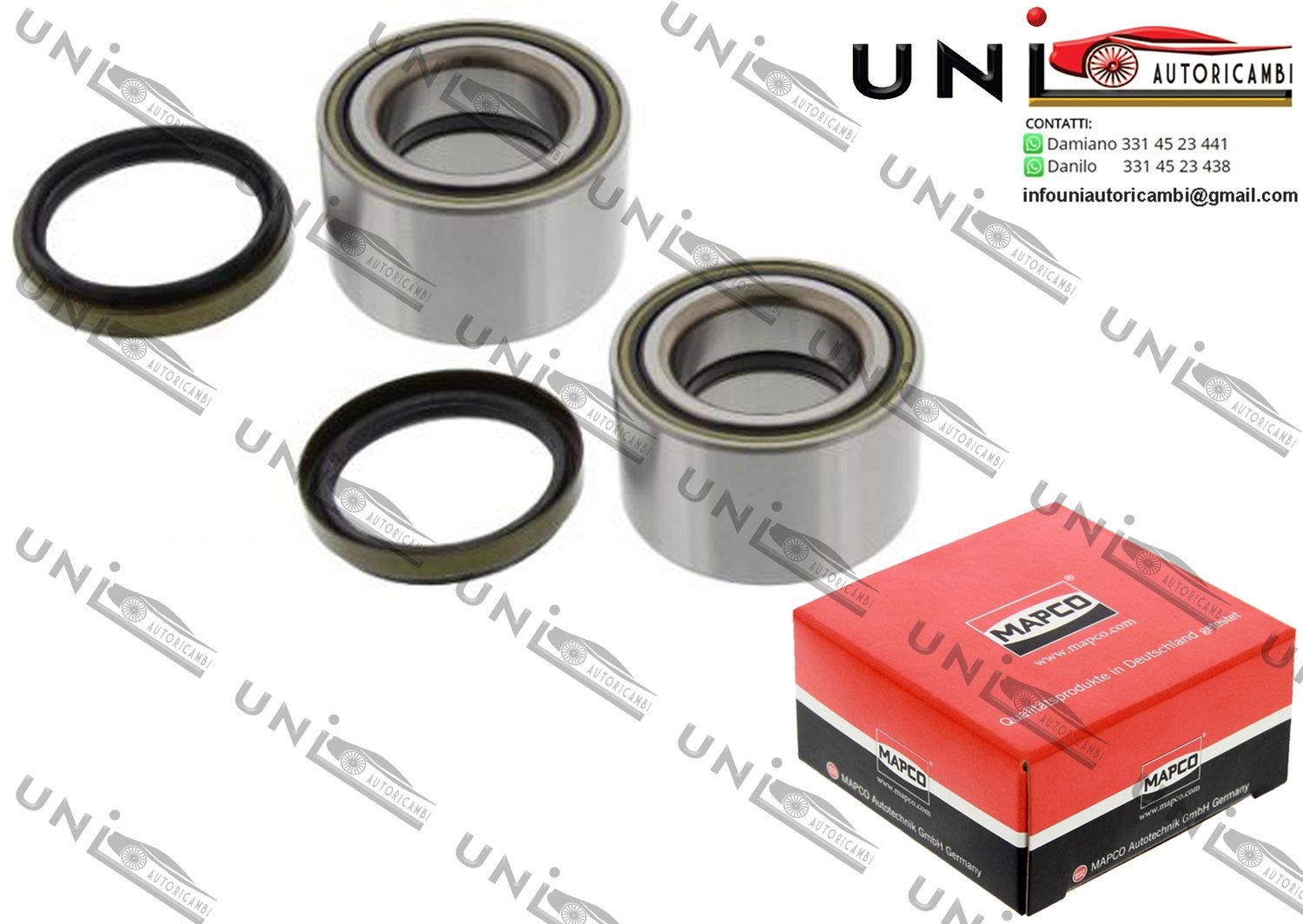 Kit 2 Cuscinetti Ruota Posteriori / Ford Transit Autobus / Furgonato / Pianale piatto / Telaio da 1991 / Ford Transit Tourneo da 1994