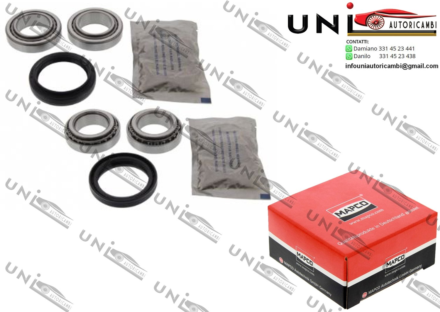 Kit Cuscinetto Ruota Assale / Ford Courier Furgonato da 1991 / Ford Fiesta Furgonato da 1989