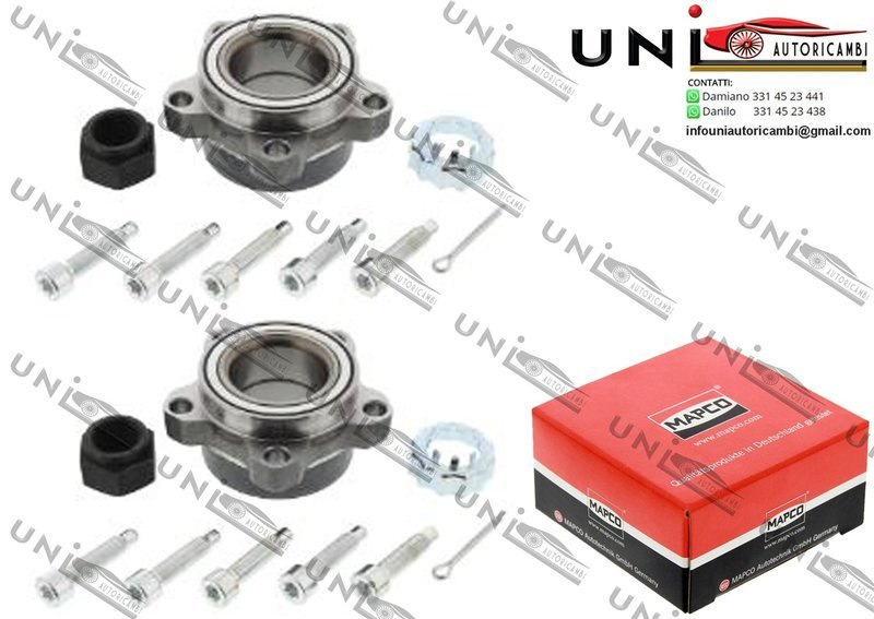 2 Mozzi Ruota Cuscinetti Assale Anteriore Bilaterale Sinistro o Destro / Ford Transit Autobus / Furgonato / Pianale piatto / Telaio da 2000