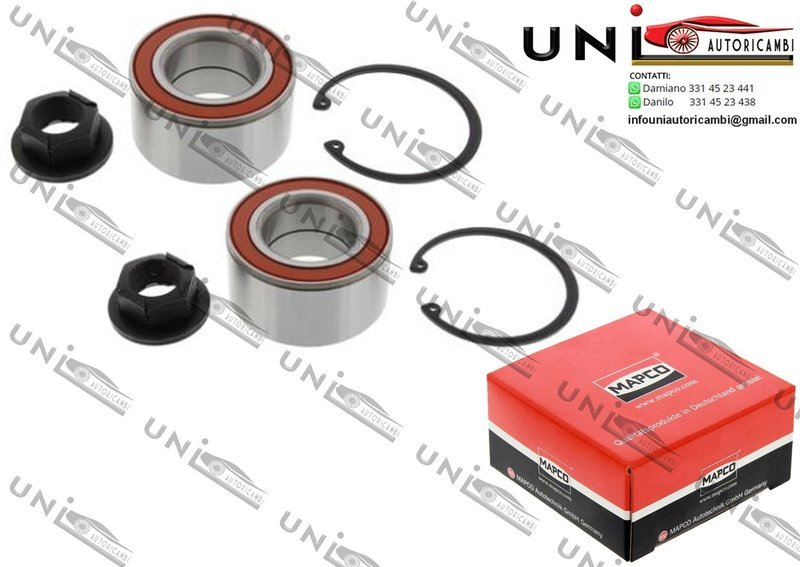 Kit Cuscinetto Ruota Assale Anteriore Bilaterale / Ford Fiesta V da 2001 / Ford Focus / Station wagon / Tre volumi da 1998 / Ford Fusion da 2002 / Mazda 121 III da 1996 / Mazda 2 da 2003