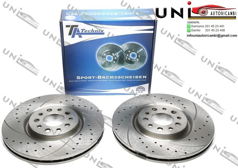 KIT 2 DISCHI ANTERIORI 330x28 PER:  Alfa Romeo 159 / 159 Sportswagon / Brera / Giulietta / Spider / Jeep Cherokee