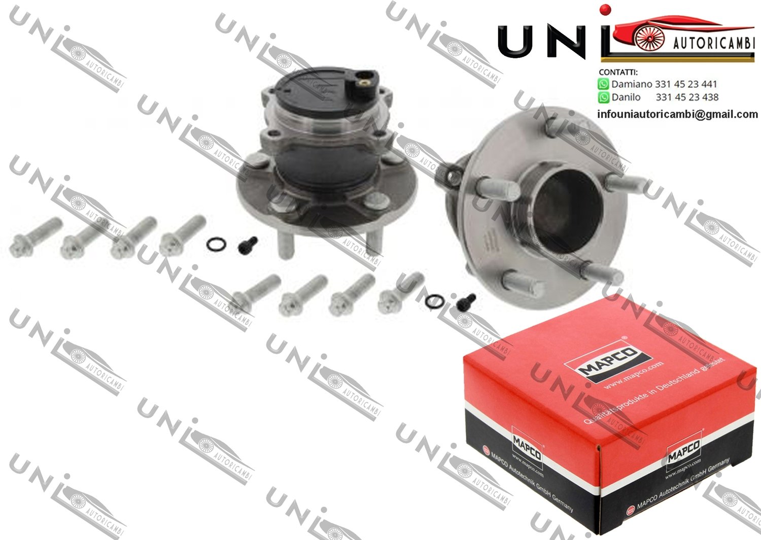 2 Mozzi Ruota Cuscinetto / Ford C-Max da 2007 / Ford Focus C-Max da 2003 / Ford Focus II / Cabriolet / Station wagon / Tre volumi da 2004 / Volvo C30 da 2006 / Volvo S40 II da 2004 / Volvo V50 da 2004