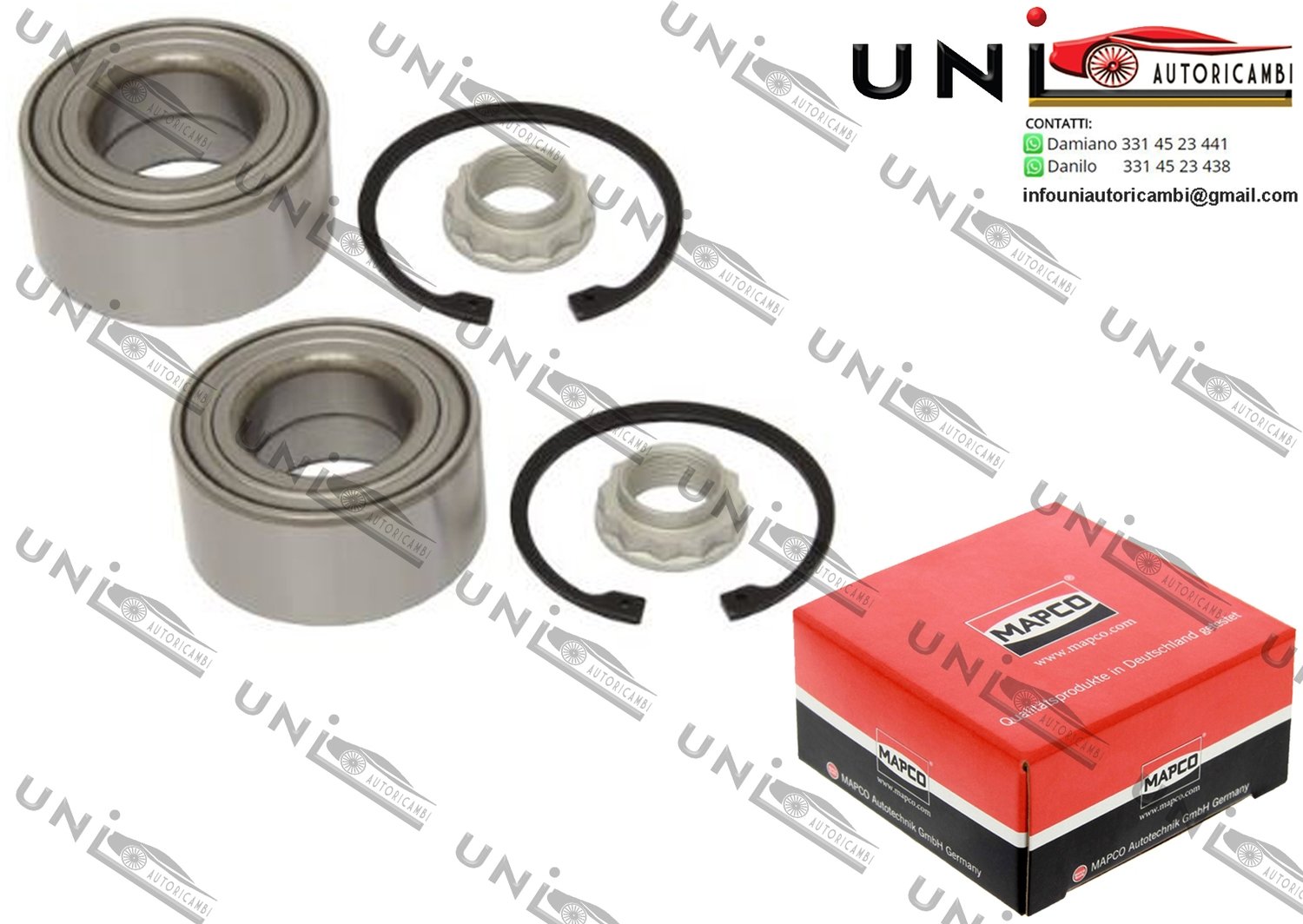 Kit Cuscinetto Ruota Assale Posteriore Bilaterale / BMW 1 / Cabriolet / Coupé da 2005 / BMW 3 / Cabriolet / Coupé / Touring da 2004