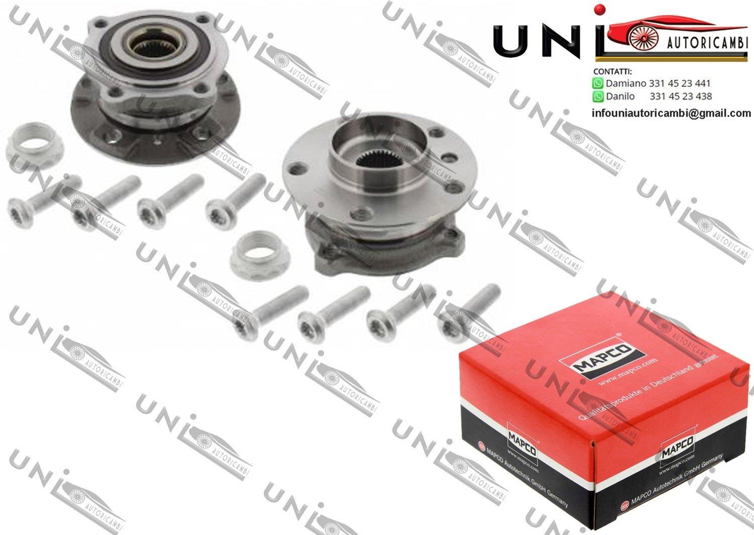 2 Mozzo Ruota con cuscinetto Sinistro + Destro / BMW X5 e70 da 2006 / BMW X6 E71 E72 da 2007