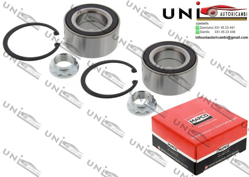 2 Cuscinetti Ruota Assale Anteriore / Posteriore Bilaterale / BMW 3 E36 E46 Cabriolet / Coupé / Touring da 1992 / BMW 7 da 1994 / BMW 8 da 1990 / BMW X3 da 2003 / BMW Z8 Roadster da 2000