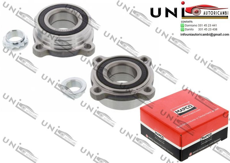 2 MOZZI Ruota con Cuscinetto Assale Posteriore Bilaterale Sinistro o Destro / BMW 5 Touring da 2004 / BMW 6 / Cabriolet da 2004 / BMW 7 da 2001 / BMW X5 da 2000