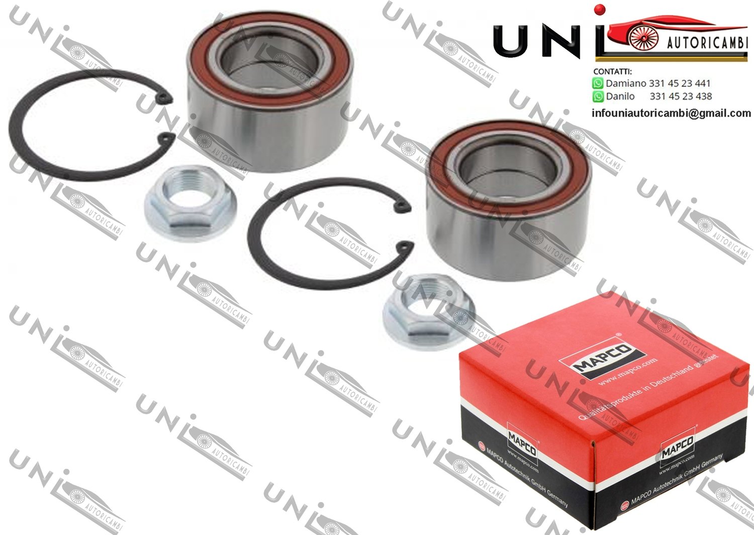 Kit 2 Cuscinetti Ruota Posteriori / BMW Z1 Roadster da 1988 / BMW Z3 Coupé / Roadster da 1997