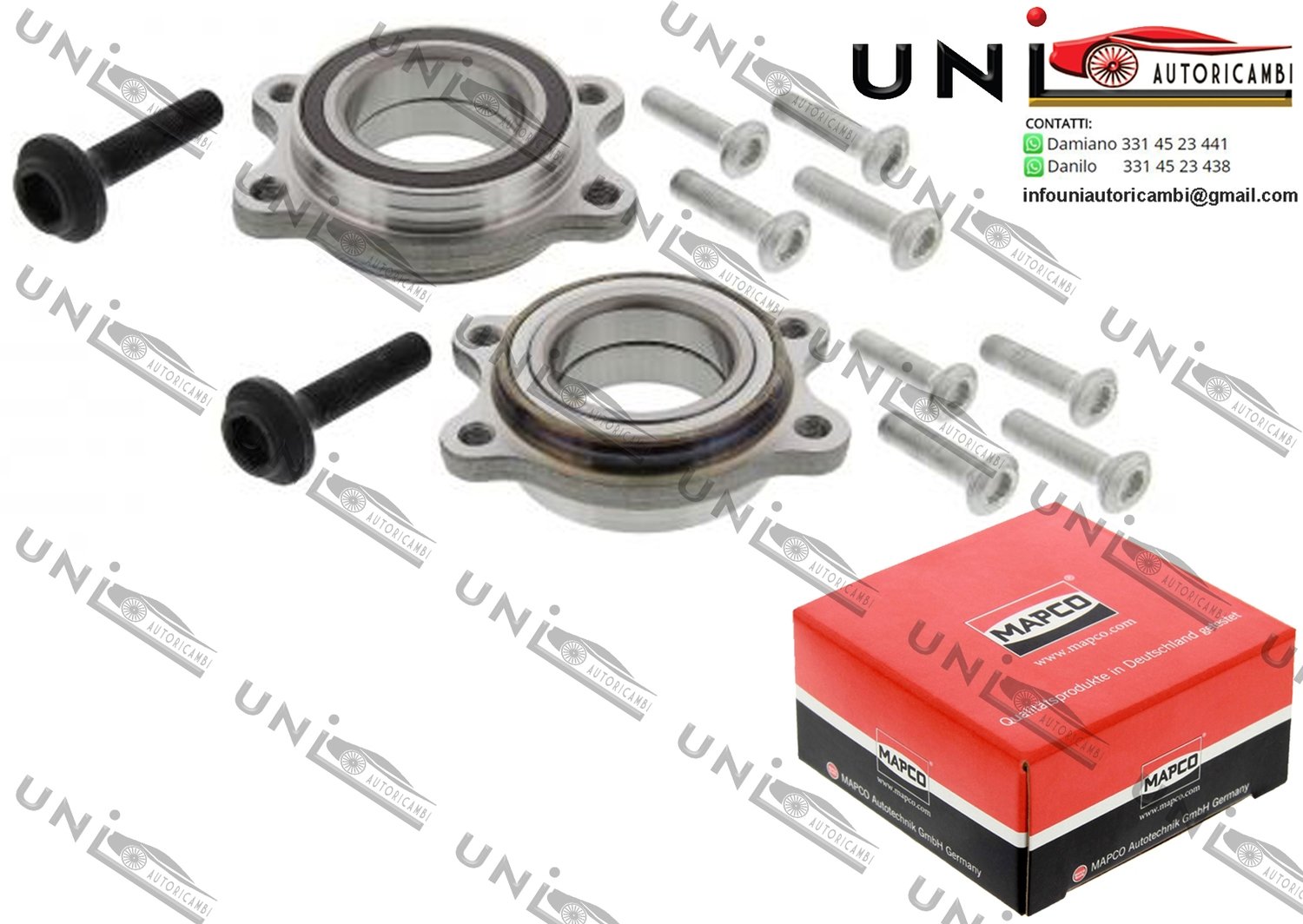 Kit Cuscinetto Ruota Assale Anteriore / Posteriore Bilaterale / Audi A4 / Allroad / Avant da 2007 / Audi A5 / Cabriolet / Sportback da 2007 / Audi A6 / Allroad / Avant da 2010 / Audi Q5 da 2008