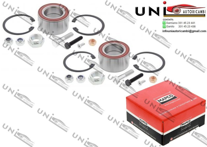 Kit Cuscinetto Ruota Assale / Audi 80 da 1972 / Audi 90 da 1984 / Audi Coupe da 1980 / VW Golf II / III Variant da 1986 / VW Jetta II da 1987 / VW Santana da 1981