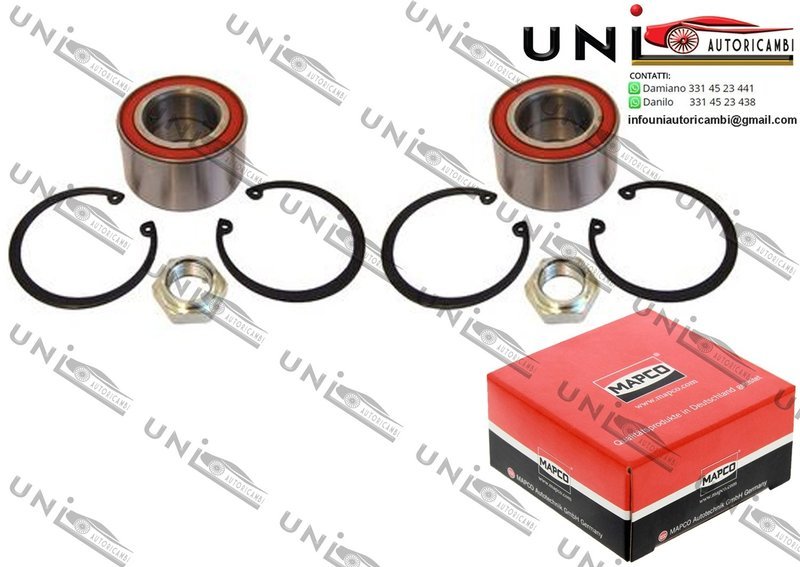 Kit Cuscinetto Ruota Assale Anteriore Bilaterale / Seat Arosa da 1997 / VW Golf II da 1983 / VW Jetta II da 1984 / VW Lupo da 1998 / VW Polo / Furgonato da 1987