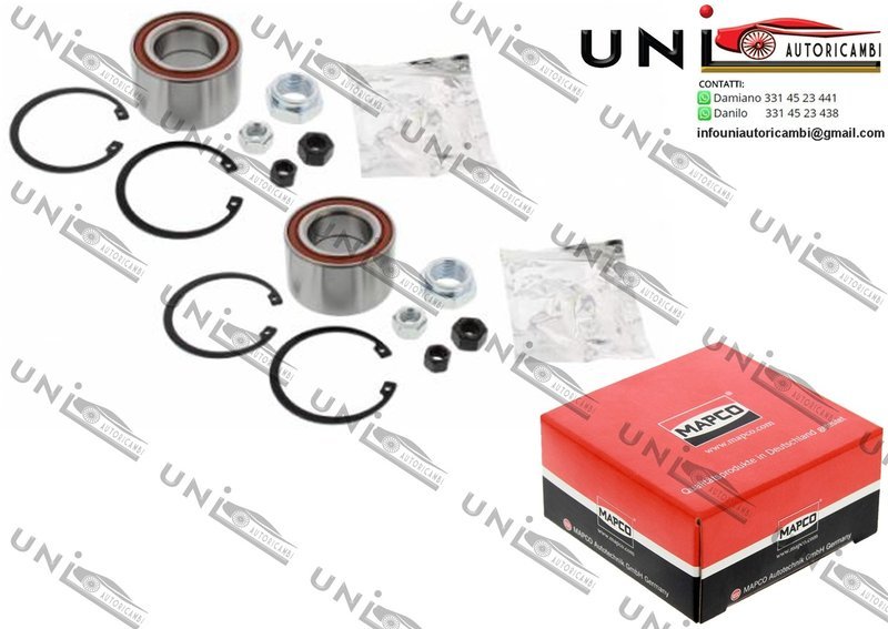 Kit Cuscinetto Ruota Assale / Audi 50 da 1974 / VW Derby da 1977 / VW Polo / Classic / Coupé / Furgonato da 1975