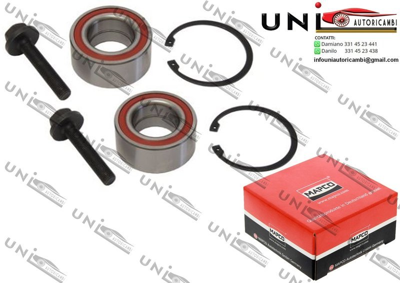 Kit Cuscinetto Ruota Assale Anteriore / Posteriore Bilaterale / Audi 100 / Avant da 1982 / Audi 200 / Avant da 1983 / Audi 80 / Avant da 1991 / Audi 90 da 1988 / Audi A8 da 1994 / Audi Coupe da 1988