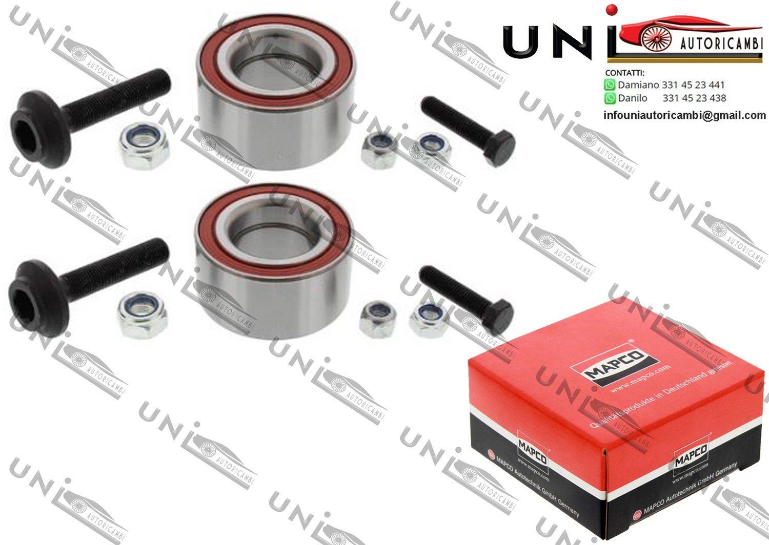 Kit Cuscinetto Ruota Assale Anteriore / Posteriore Bilaterale / Audi 80 / Avant da 1986 / Audi 90 da 1984 / Audi A4 / Avant da 1994 / Audi A6 / Avant da 1997 / VW Santana da 1995