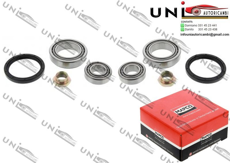 Kit Cuscinetto Ruota Assale Anteriore Bilaterale / VW Transporter T2 Furgonato / Pianale piatto / Telaio da 1968 / VW Transporter T3 Autobus / Furgonato / Pianale piatto / Telaio da 1979