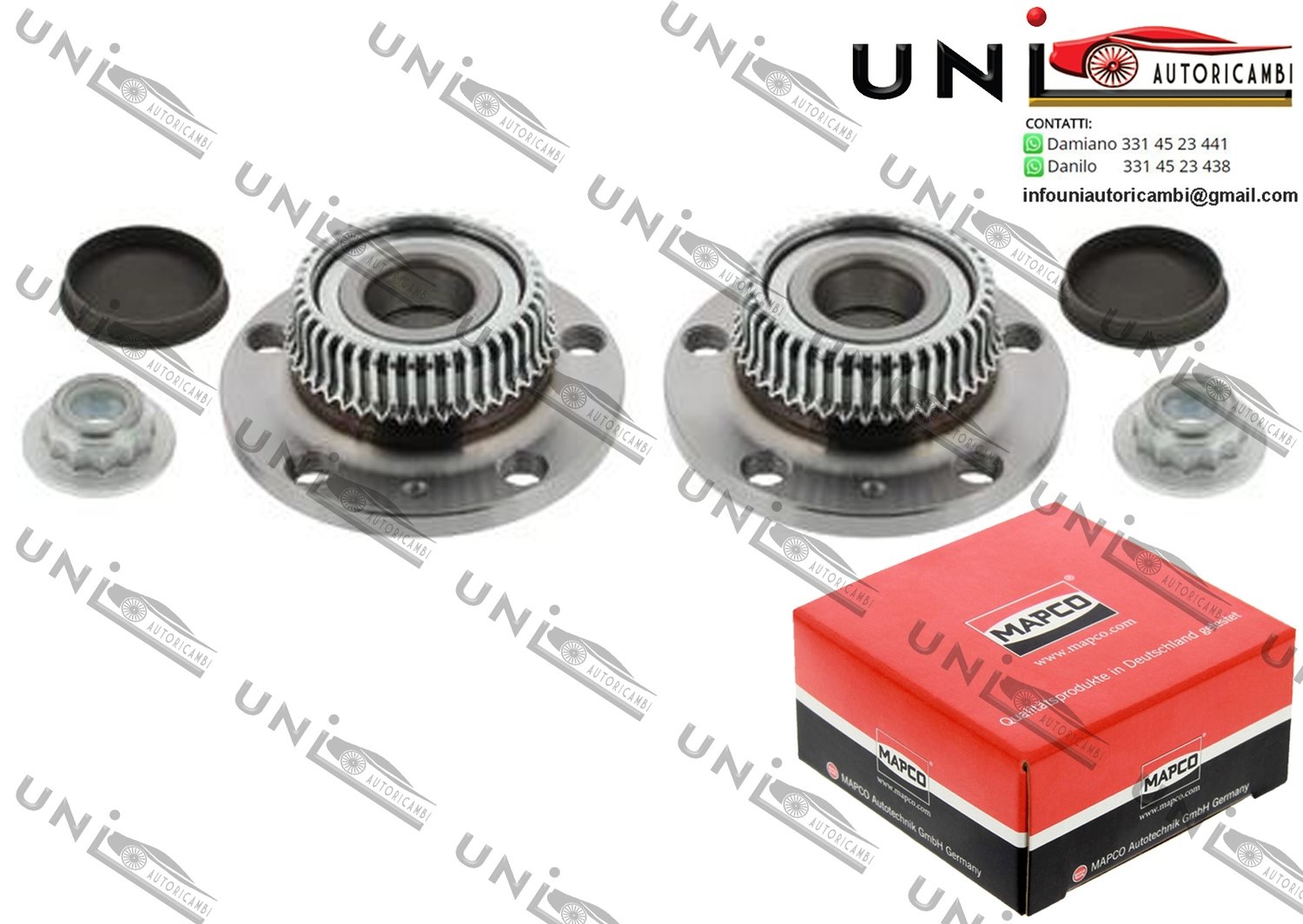 Mozzo Ruota Posteriore Bilaterale / Audi A3 da 1996 / Audi TT / Roadster da 1998 / Seat Leon da 1999 / Seat Toledo II da 1998 / Skoda Octavia I / Combi da 1996 / Skoda Roomster da 2006