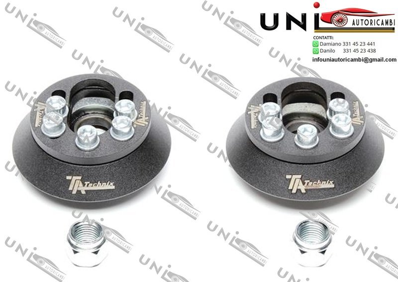 2 Piastre Camber Regolabili degli Ammortizzatori Anteriori:Seat Arosa (6H),Polo IV Kasten (6NF) ,VW Polo IV (6N), Lupo (6X / 6E)per Assetto a Ghiera