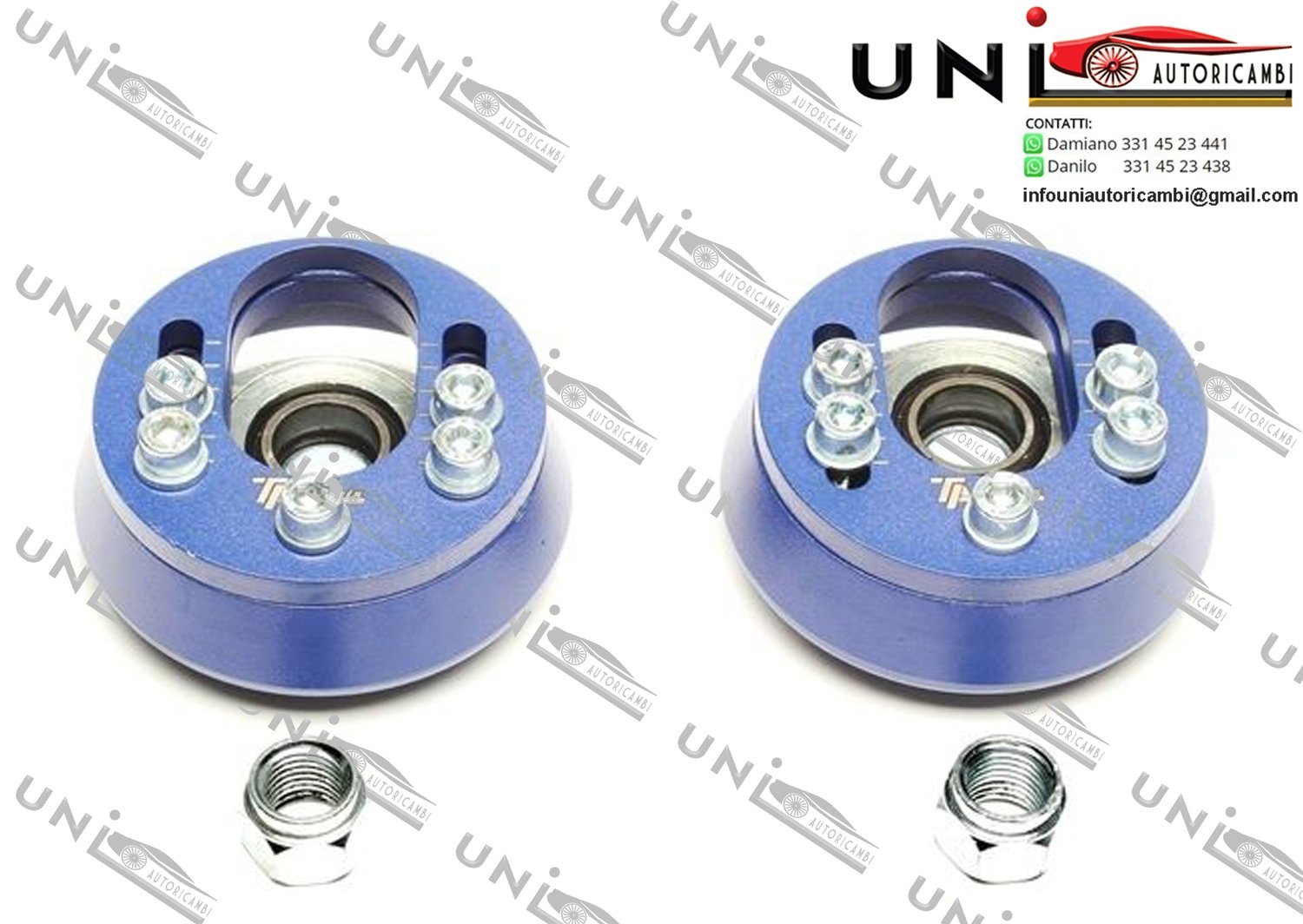 2 Piastre Camber Regolabili degli Ammortizzatori Anteriori: per VW BORA, GOLF 4 , SEAT LEON, Audi A3 per Assetto a Ghiera